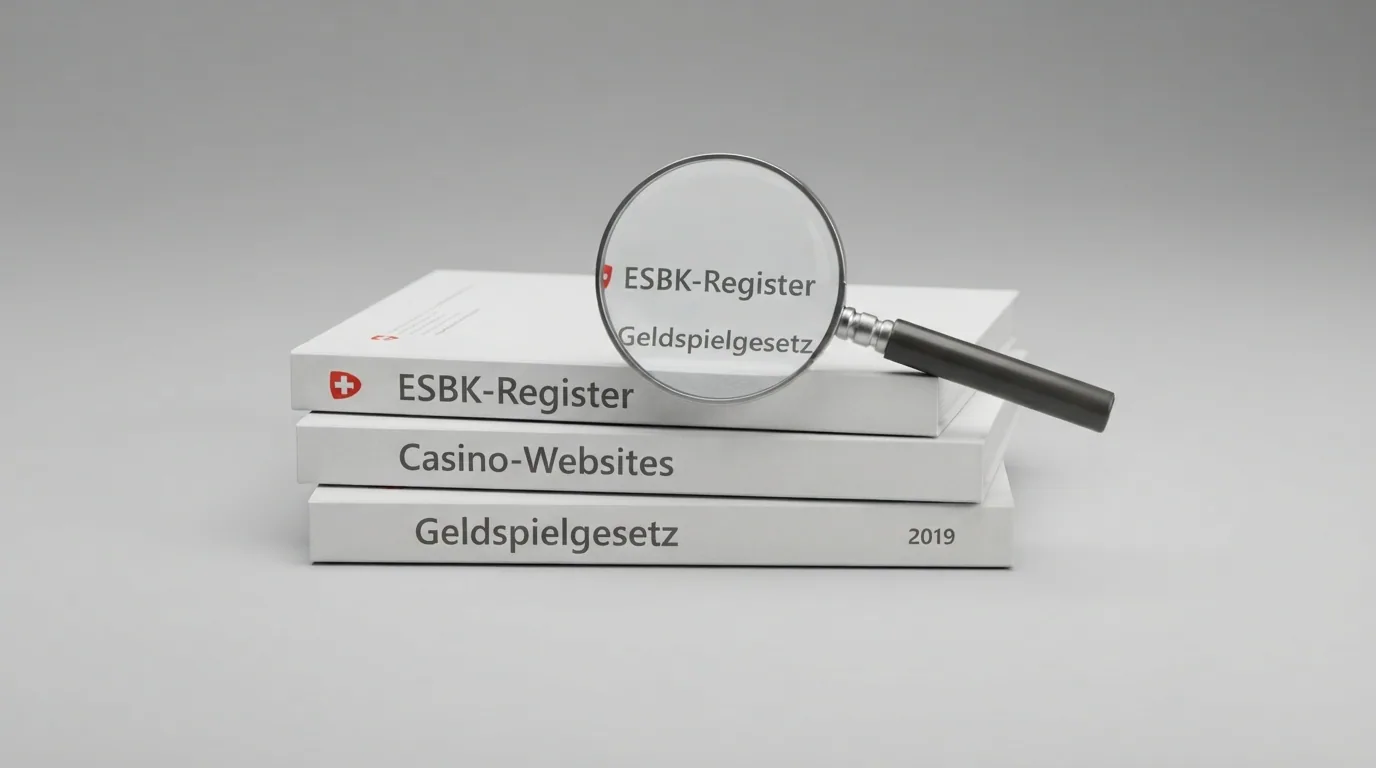 Prüfkriterien, ESBK-Register-Auszug und Casino-Websites als Bewertungsgrundlage