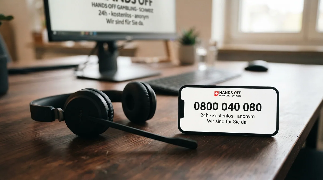 Ein Helpdesk-Symbol (Headset), daneben die Nummer 0800 040 080 und der Schriftzug «24h · kostenlos · anonym»
