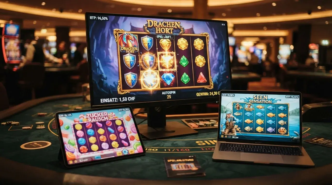 Spielbildschirm eines Slots (Gates of Olympus) mit eingeblendeter RTP-Angabe 96,50%